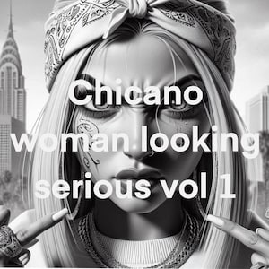 Tattoo reference pack Chicano woman looking serious vol 1