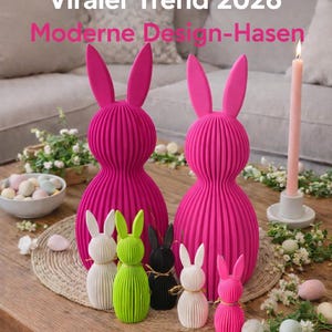bis 50cm Moderne Osterhasen XXL massiv  35 Wunschfarben Minimalistisch  Viraler Trend 2026  Modern Skandi Look Moderner Osterhase 3D Druck