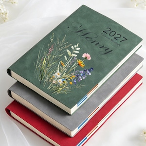 Personalized 2027 Planner Notebook, 365-Day Journal, Custom Daily Organizer, Work Efficiency Diary, Daily Planner, Perfect Gift, 6 Colors