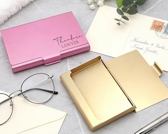 Personalized Business Card Case, Monogrammed Business Card Holder, Custom Business Card Case, Business Gift