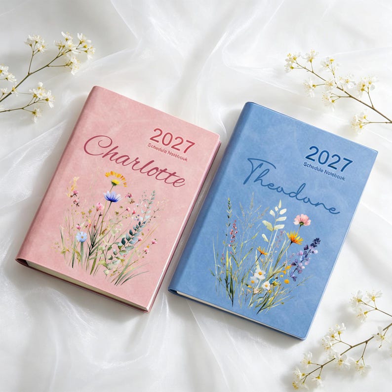 Personalized 2027 Planner Notebook, 365-Day Journal, Custom Daily Organizer, Work Efficiency Diary, Daily Planner, Perfect Gift, 6 Colors zdjęcie 2