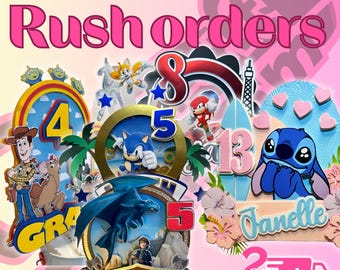 RUSH ORDERS Décoration pour gâteau