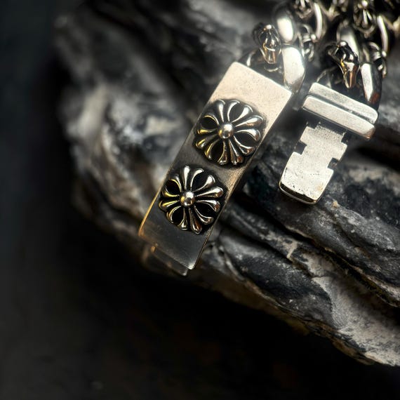 Gothic Y2K Punk Double Cross Cuban Chain Bracelet… - image 4