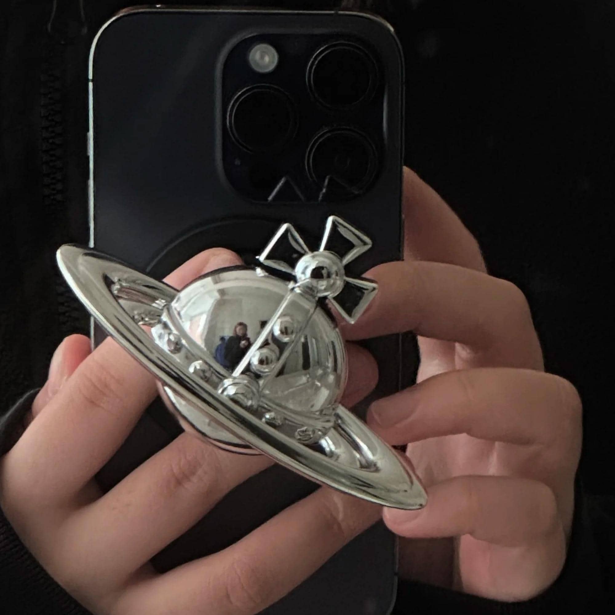 vivienne westwood スマホリング 3D Printed Magasafe Phone Grip, Saturn Ring Design With Gothic
