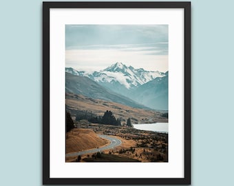 Mount Cook Print: New Zealand Landscape Photography, Lake Pukaki