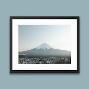 Japan Mt Fuji Print | Japan Fuji Mountain Landscape Photo, Japan Travel Wall Art, Mt Fuji Poster, Japanese Art Decor, Minimalist Wall Art