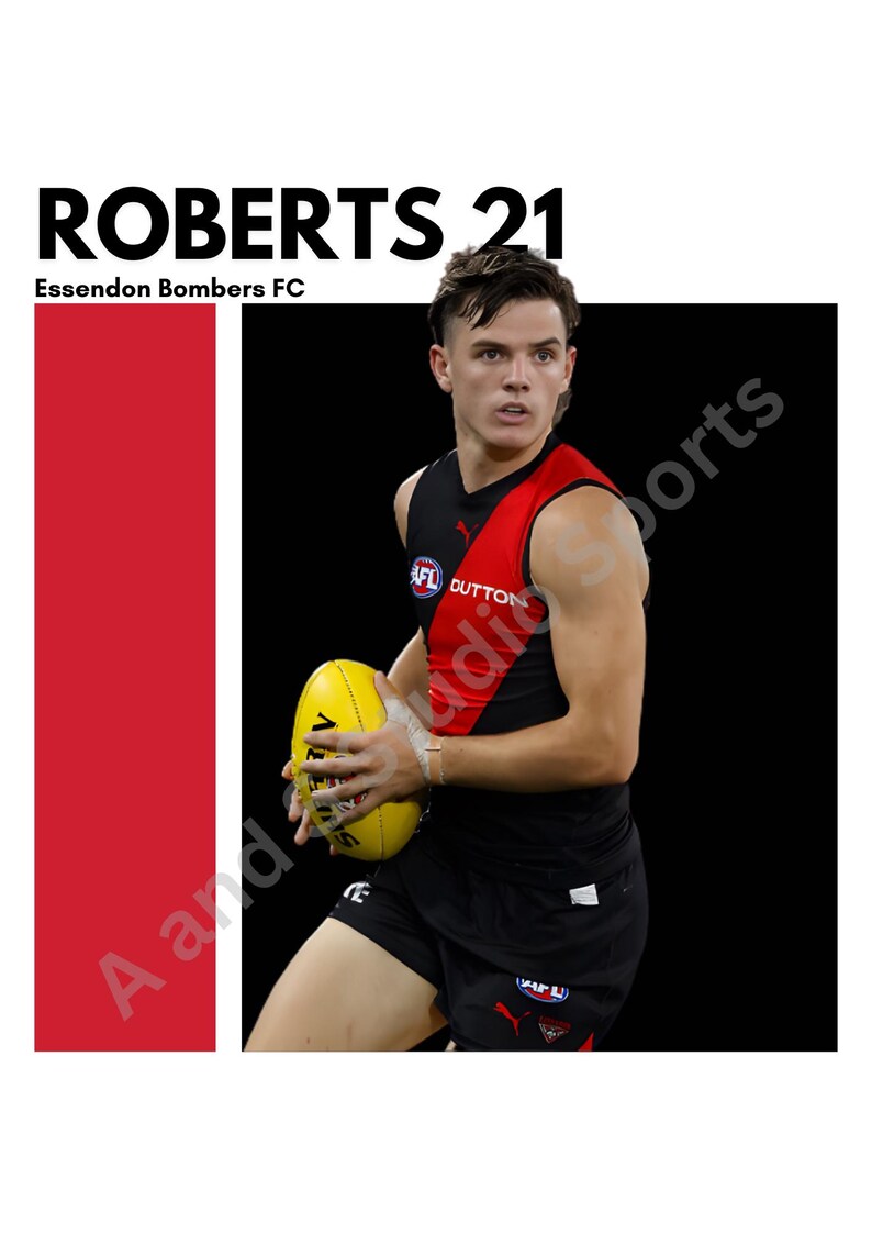 Archie Roberts - Essendon FC - AFL Fan Art Print (digital Download ...