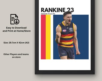 Izak Rankine AFL Art Print: Adelaide FC Fan Wall Decor (Digital Download)