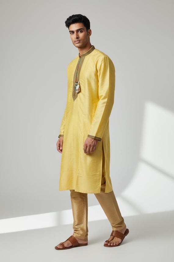 Light gold kurta pajama set