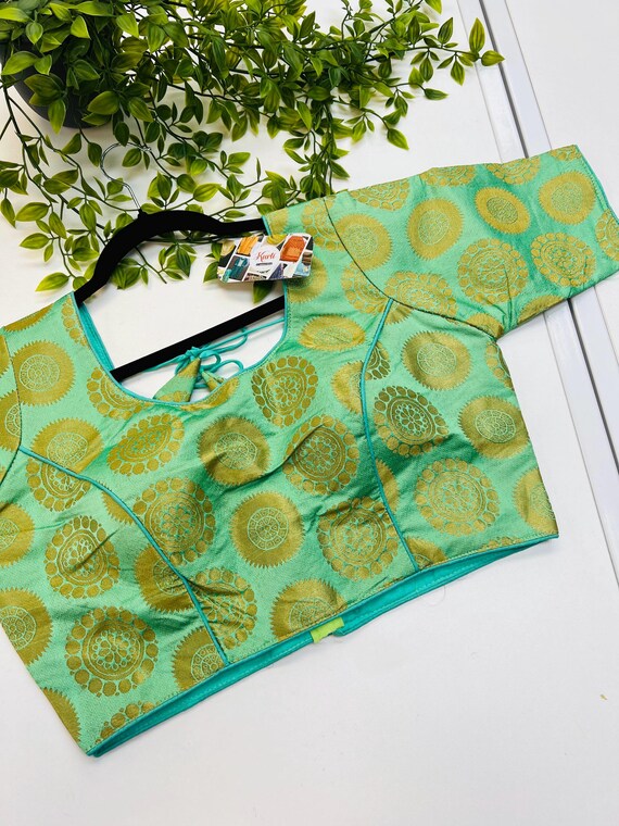 Jacquard silk blouse