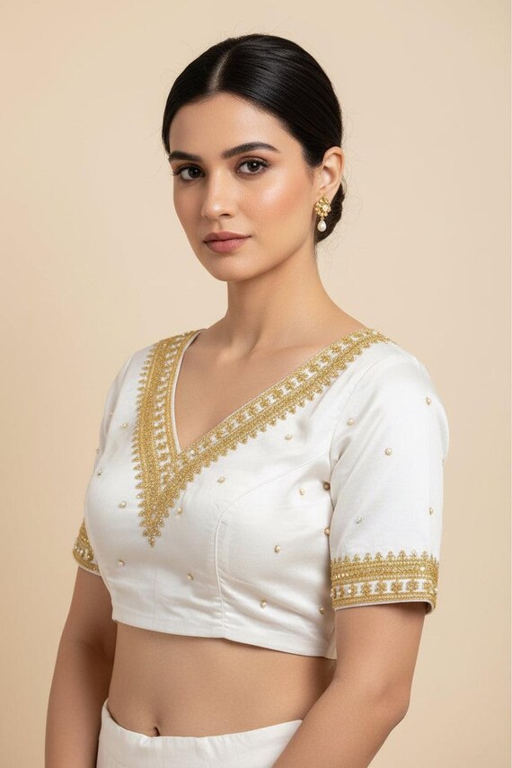 Silk blouse : back hook blouse