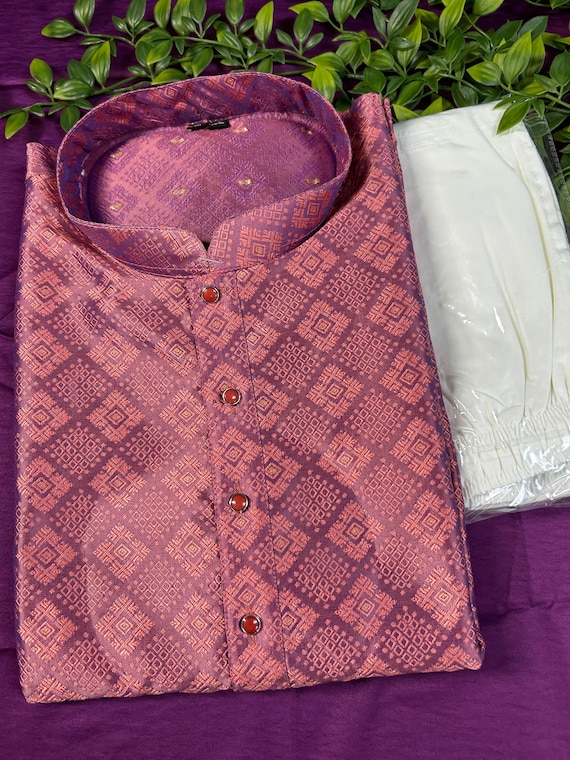Onion pink kurta set
