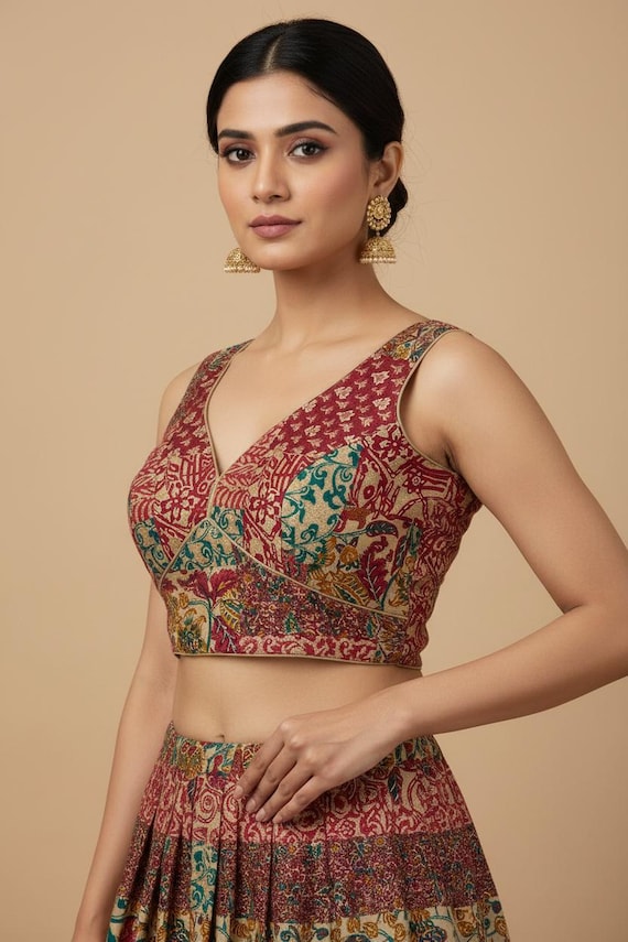 Printed cotton blouse