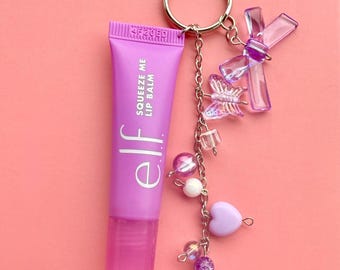 Aesthethic Cute Lipbalm Keychain *elf Lipbalm Included* Customizable