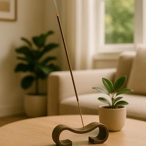 Modern Wave Räucherstäbchenhalter - 3D gedruckter Zen-inspirierter Stickbrenner | Einzigartiges gebogenes Aromatherapie-Dekor für Zuhause oder im Büro