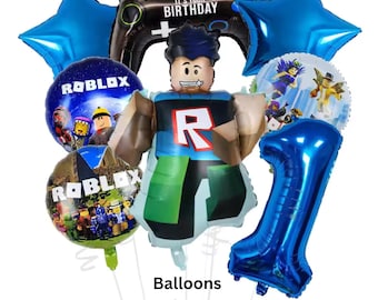 1-9 Numbers Gaming Birthday Balloons, 8pcs Party Decorations, Birthday Decor for kids