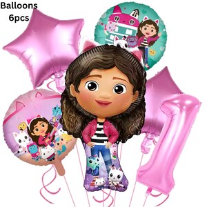 1-9 Zahlen Gab Pinke Ballons 1–9 | Mädchen-Geburtstags-Party-Dekorationen | Baby-Dusche-Zubehör | Kinder Ballon Set