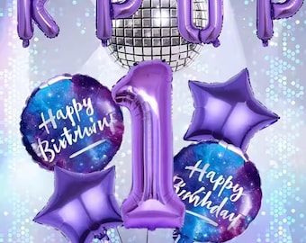 Demon hunter Inspired Birthday Party Supplies Set, K-pop music Decorations, 10pcs 0-9 numbers