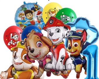Paw Birthday Party Balloons, Banner, Tableware, Favors Bundle