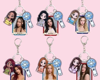 KATSEYE Inspired  Birthday Gift, K-pop badges, pendant, logo, keychains, Eyekons fan collection