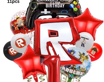 1-9 Numbers Gaming Birthday Balloons, 11pcs Party Decorations, Birthday Decor for kids