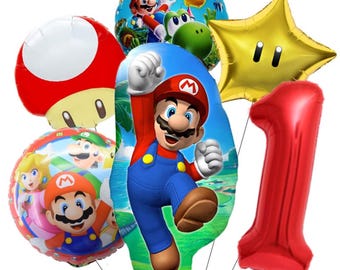 6pcs Cartoon Foil Party Balloons for Kids Birthday Decorations Colorful Set for Events, Celebrations, Supplies, and Backdrops, 1-9 numbers