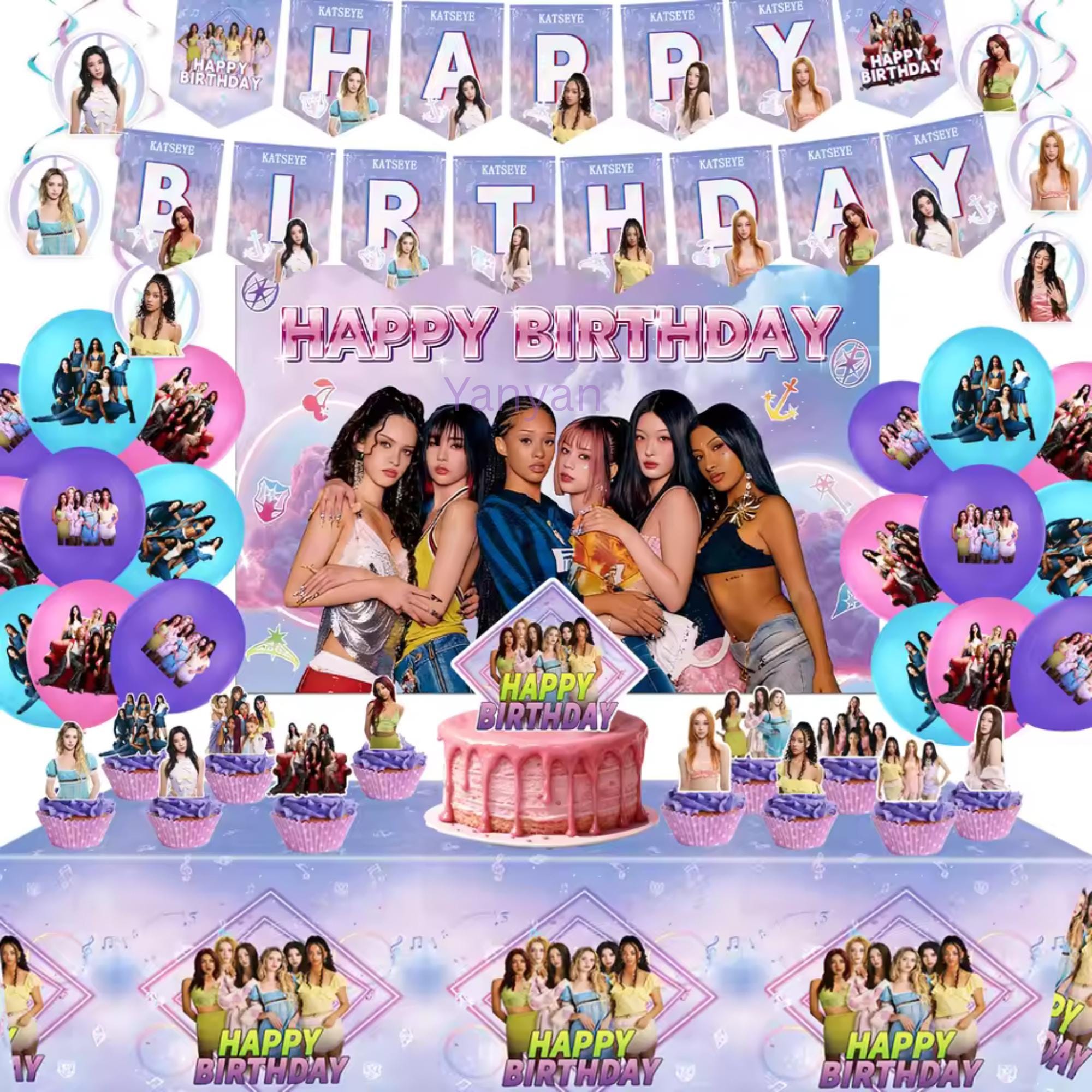 和洋裁材料 Birthday party kit KATSEYE Inspired Birthday Party Supplies Set, K-pop Decorations