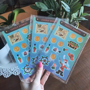 fogli di adesivi per decorare - collezione "Caccia alla carota"