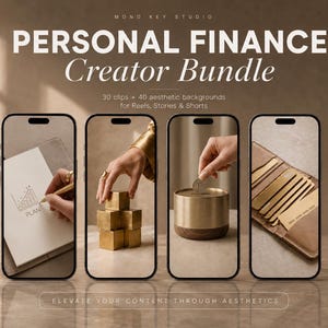 Personal Finance Creator Bundle – Video Clips & Backgrounds (Digital Download)