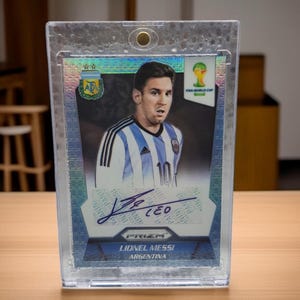 Custom Card! - 2014 Soccer Card Panini Prizm World Cup Signatures #SLME - Lionel Messi