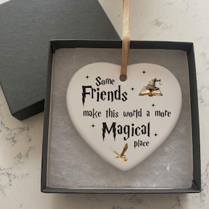 Some Friends Magisk Trollkarl Harry P Citat Keramiskt Hjärta Med Presentask Plack Presentskylt cr115