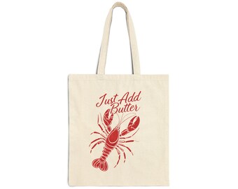 Homard Sac fourre-tout en toile de coton, sac de plage, sac de courses, cadeau pour amoureux de la mer, cabas nautique, cabas d'été