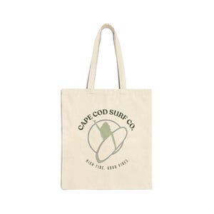 Cape Cod Surf Co. Tote Bag | Eco-Friendly Cotton Canvas | Beach Day Essentials, Shopping, Travel, Gift Ideas, Summer Vibes