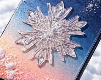 Clear Snowflake Snowboard Stomp Pad – Anti-Slip Traction Pad