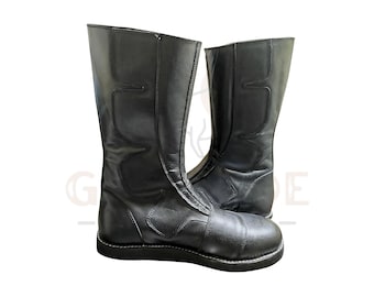 Men Pro Wrestling Shoes | Handmade Leather Wrestling Long Boots | Customizable Original Plain Leather Boot | Gift Gear for Wrestlers