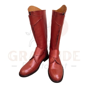 Longues bottes en cuir marron faites main | hautes bottes d'équitation haut de gamme | Bottes d'équitation anglaises homme | Bottes hautes élégantes en cuir de qualité supérieure