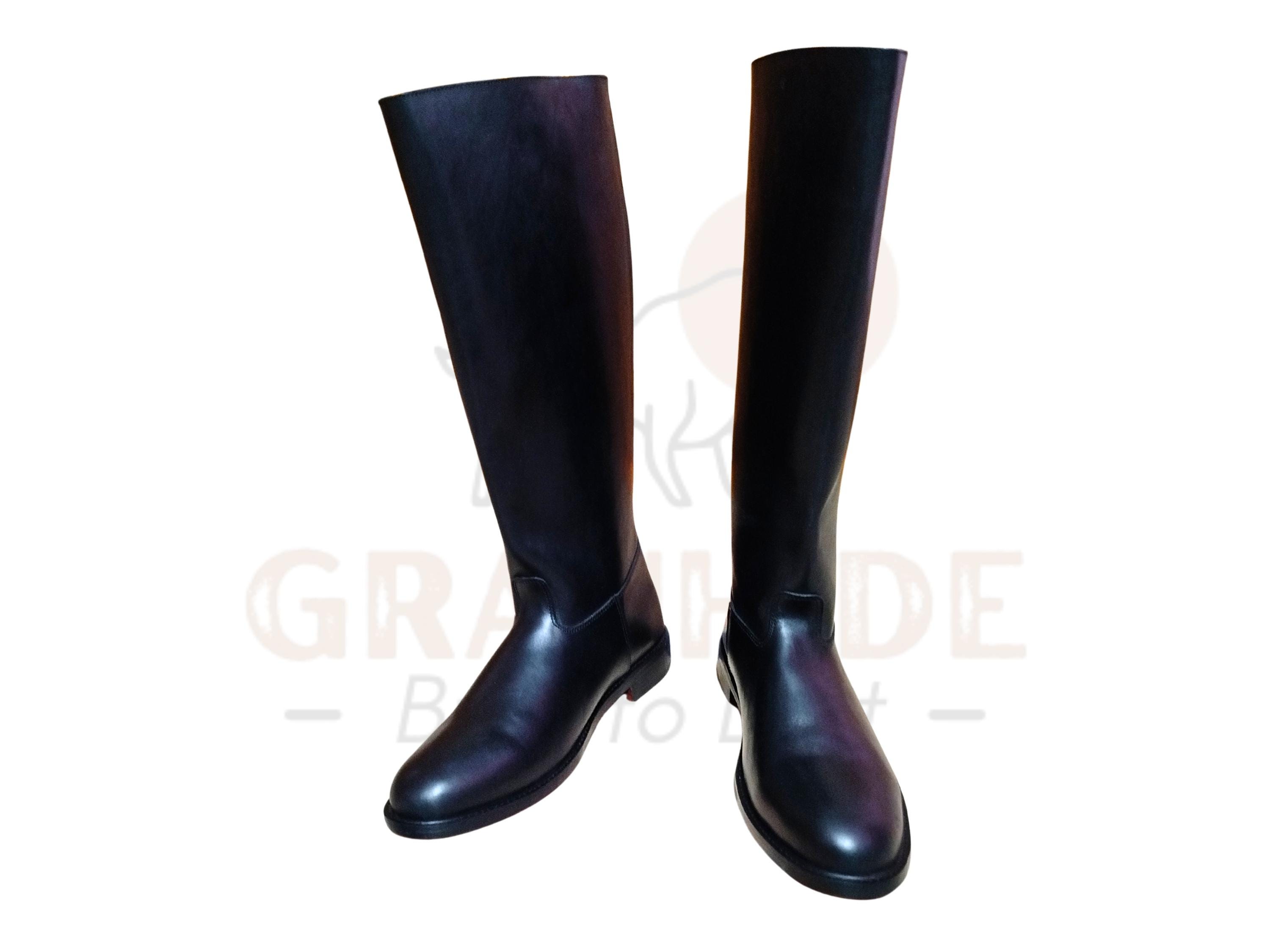 Bottes D'équitation Vintage Finlande - Femmes - Caoutchouc Noir - Taille 41 (US 9)
