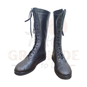 Pro Handmade Wrestling Long Boots | Custom Wrestling Lace Up Boots | Handmade Wrestling Lace Up Boots | Pro Leather Wrestling Shoes