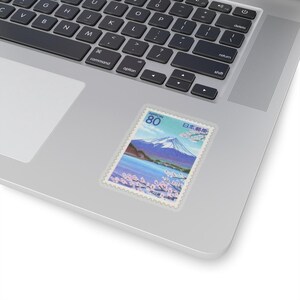 Sticker carte postale japonaise Mont Fuji