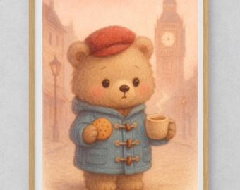 【英国アンティーク】ベアー飾り絵 英国アンティーク】ベアー飾り絵 英国アンティーク】ベアー飾り絵