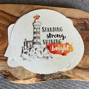 Adesivo impermeabile a forma di faro, resistente e brillante, decalcomania in vinile disegnata a mano, motivazionale, per laptop, diario, bottiglia.