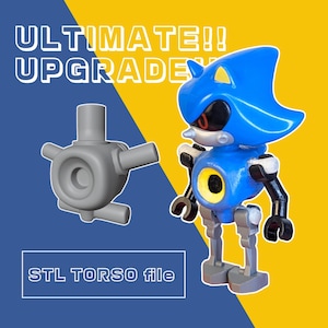 Metal Sonic LEGO Minifig Torso (DIGITAL STL file) – Ultimate Game-Accurate Upgrade!