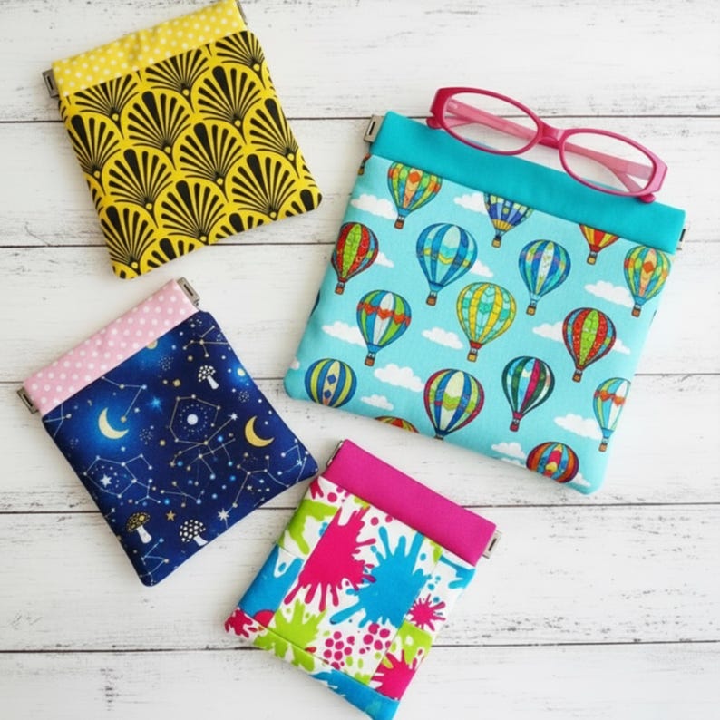 Flex Frame Pouch Sewing Pattern PDF – 4 Sizes, Easy Snap Pouch, Coin ...