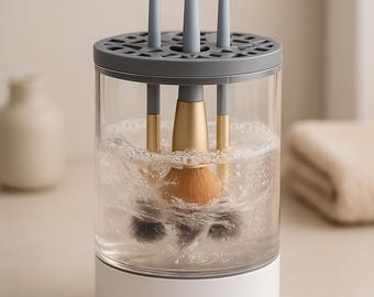 Mini Makeup Brush Washer - Automatic Cleaning & Quick Drying