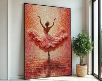 Elegant Ballerina Canvas, Dance Art Print, Ballet Wall Art, Canvas Art Painting, Wall Art Canvas Design, Ballet Art,Ready to Hang Decoration