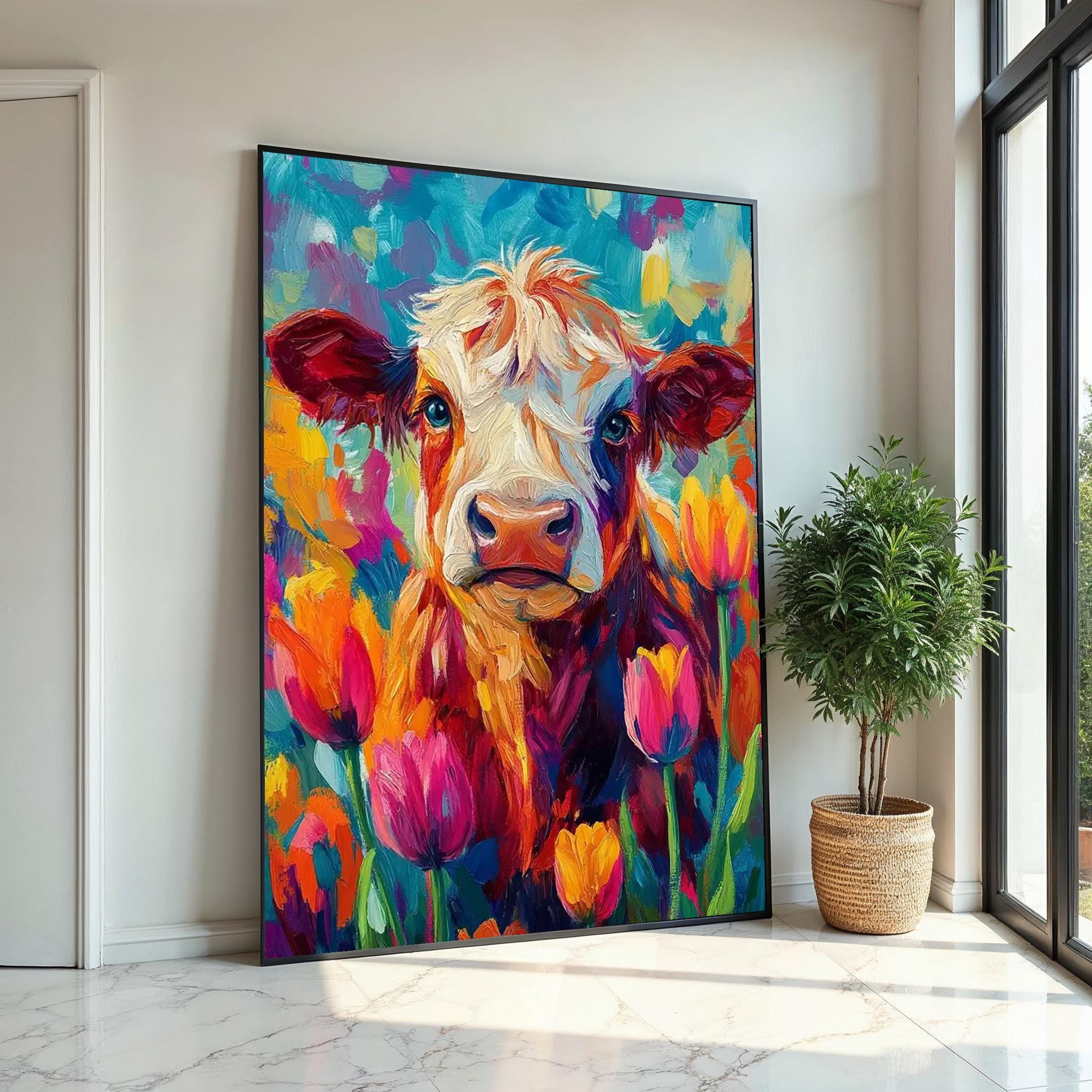 キャンバス 油絵　専用　カラフルCOWS   　5 キャンバス 油絵専用カラフルCOWS 5 【公式通販】