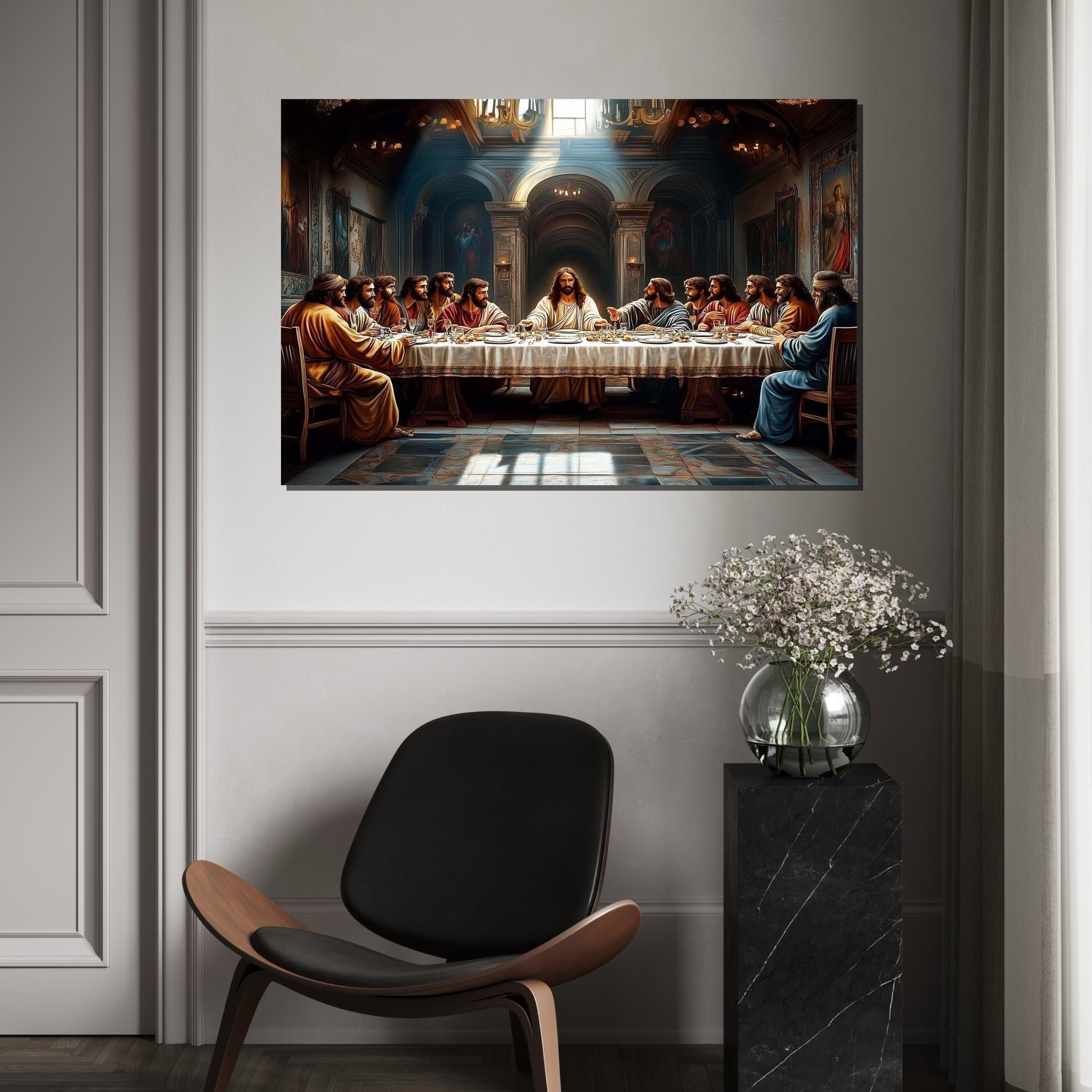 The Last Supper Religious Canvas Art Print – Classic Christian Wall ...