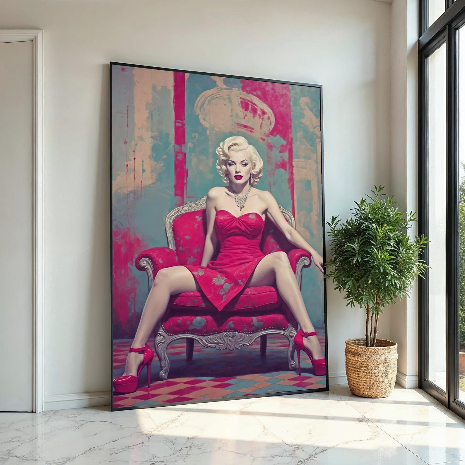 Iconic Marilyn Monroe Canvas Art Print – Vintage Hollywood Glamour Fine ...