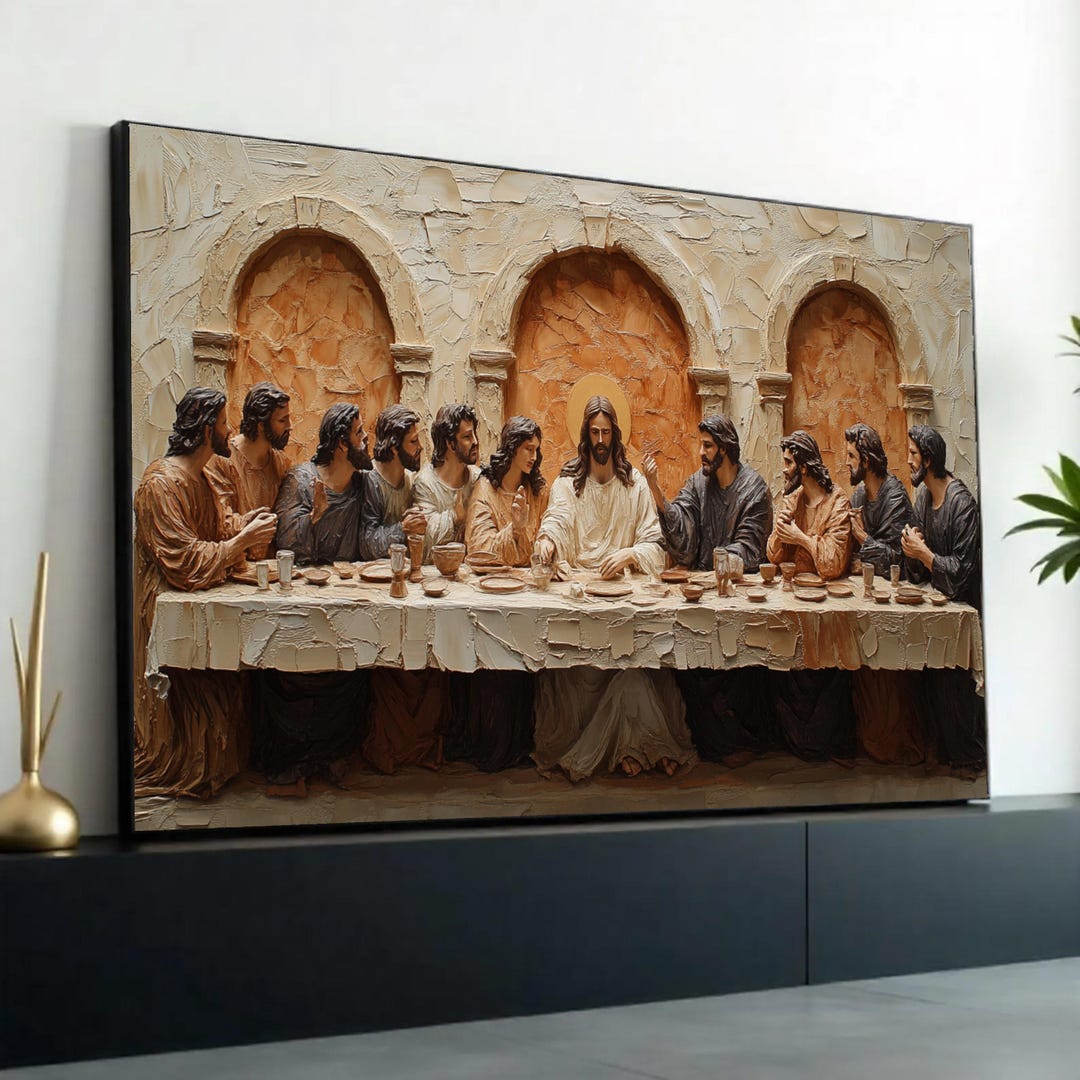The Last Supper Wall Art Canvas, Religious Christian Decor, Jesus and ...