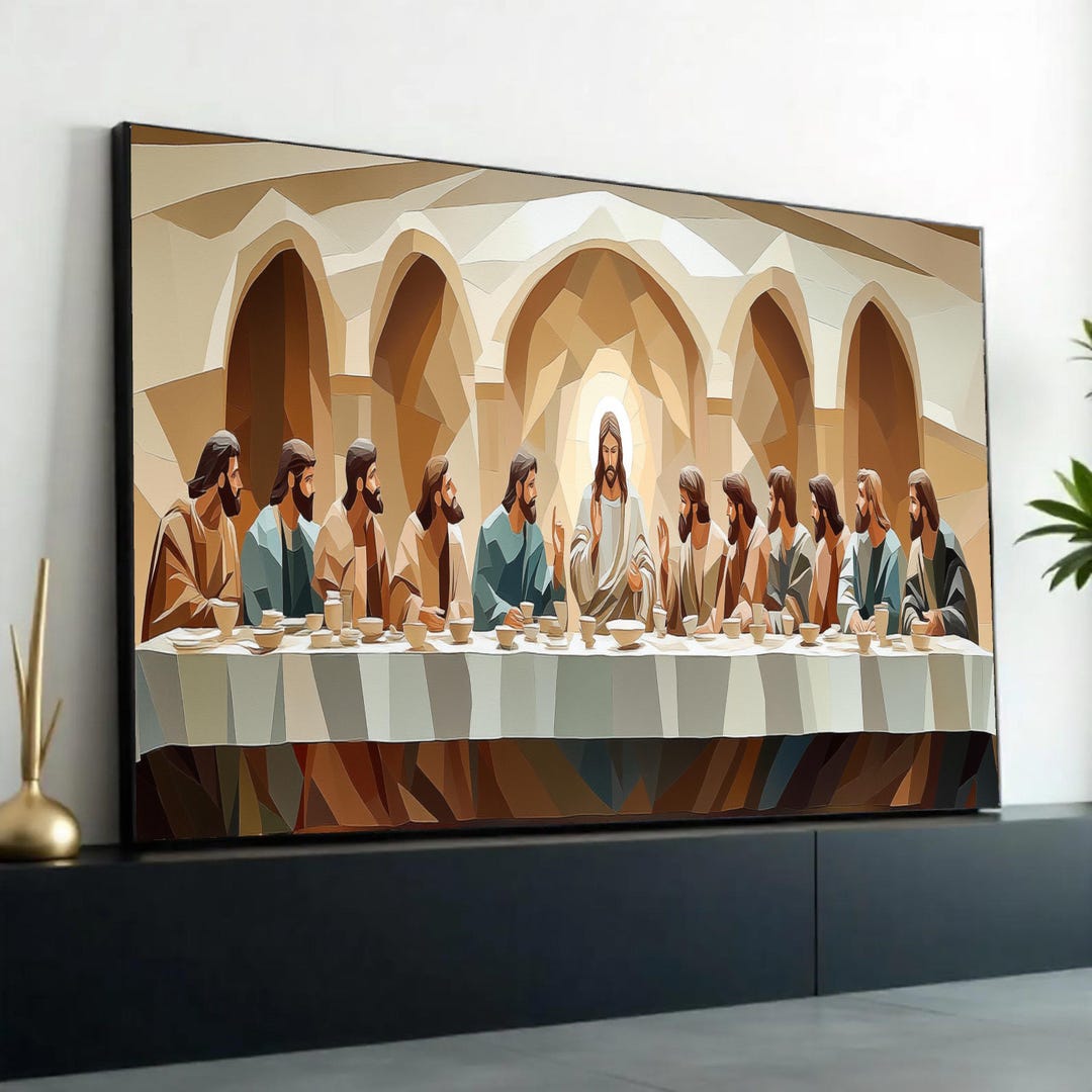 The Last Supper Canvas Wall Art, Religious Christian Decor, Jesus and ...